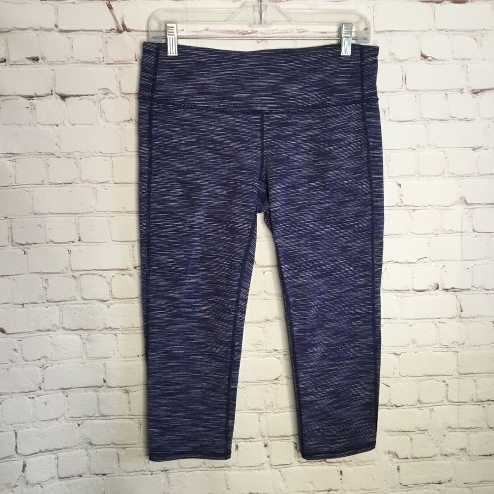 Athleta Women’s Purple/Gray Capri Stretchy Leggings Size M‎